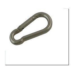 2 mousquetons pompier acier zingué D. 5 mm L. 50 mm