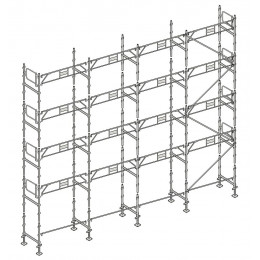 Echafaudage Façadier 130 M² Gardes Corps Ag130