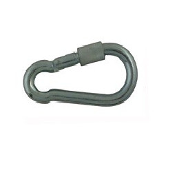 Mousqueton alpin à vis acier zingué D. 10 mm l. 100 mm