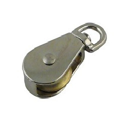 Poulie à émerillon  1 galet zamak nickelé x 2