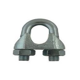 2 serres-câble étrier standard acier zingué D. 12 mm