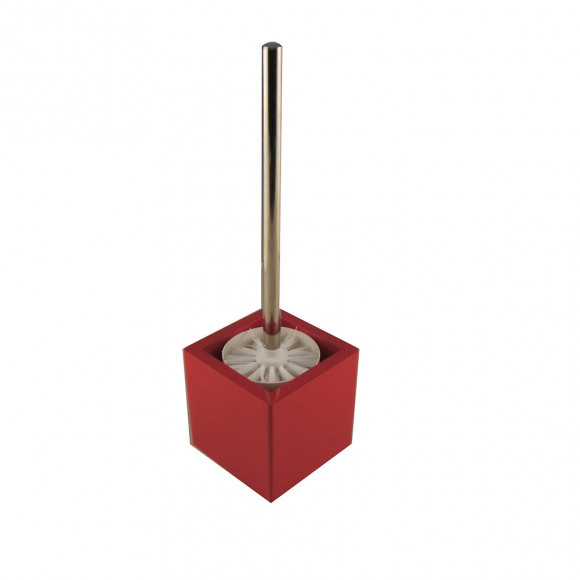 Pot balai WC en MDF rouge