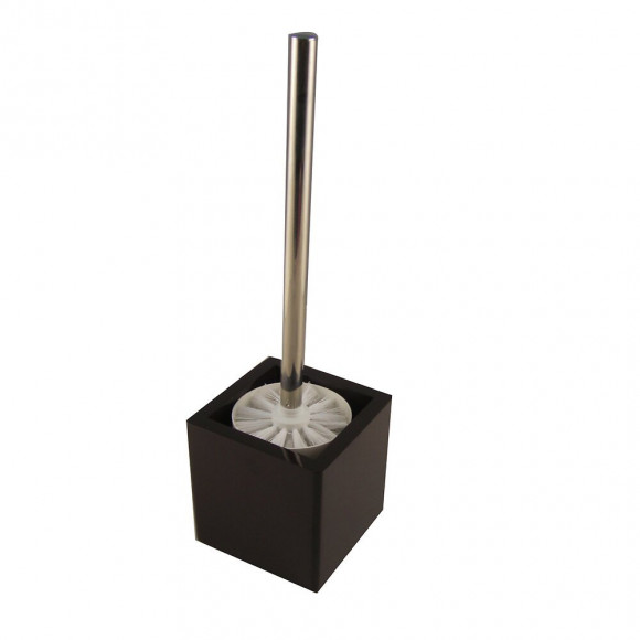 Pot avec balai pour wc en MDF coloris chocolat