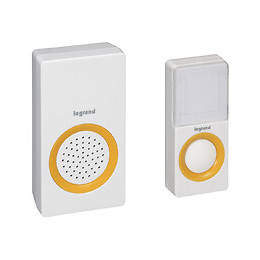 Kit carillon radio sans fil Sérénité simple à piles - blanc