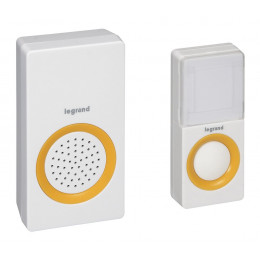 Kit carillon radio sans fil Sérénité simple à piles - blanc