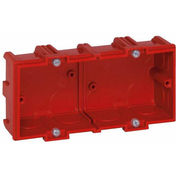 Boîte à encastrer Batibox maçonnerie - 2 postes profondeur 40mm