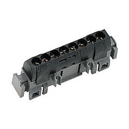 Bornier de phase - 8 bornes pour câble 1.5mm2 à 16mm2 - noir