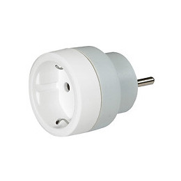 Adaptateur 2P+T 16A 230V - fiche standard DE sur prise standard FR