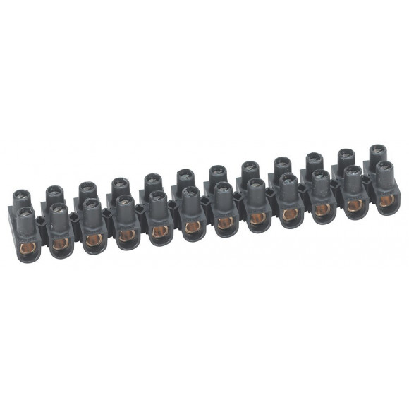 Borne de raccordement Nylbloc 12 plots de 25mm2 - 101A - noir