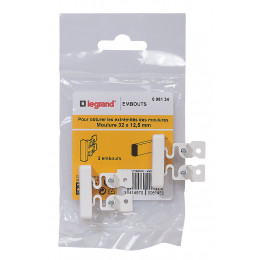 Lot de 2 embouts pour moulure 32x12.5mm