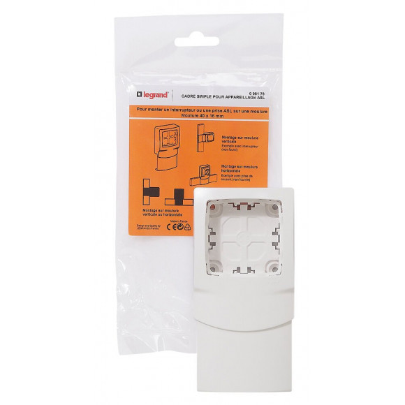 Cadre simple pour appareillage apparent - pour moulures 16mm