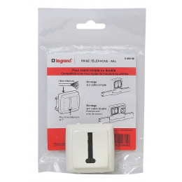 Prise téléphone pour moulure Appareillage Saillie - 8 contacts en T