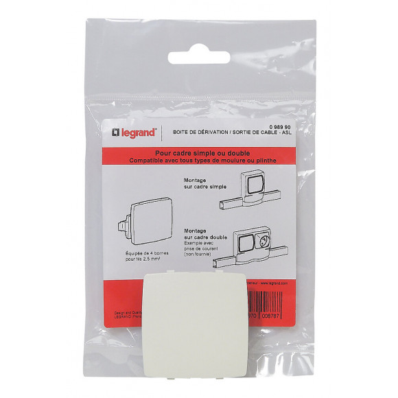 Boîte dérivation et sortie de câble pour moulure Appareillage Saillie