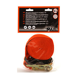 Sangle 25mm à cliquet. 2 crochets S. 5m  XLPTOOLS