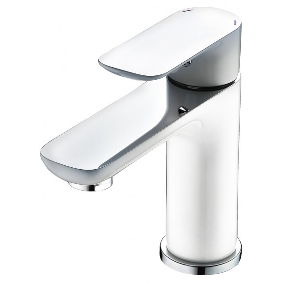 Mitigeur lavabo SNOW blanc/chromé