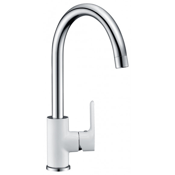 Mitigeur évier SNOW blanc/chromé