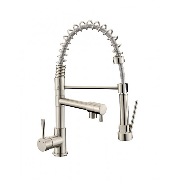 Mitigeur d'évier avec  douchette IWAN inox