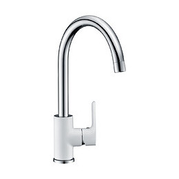 Mitigeur évier SNOW blanc/chromé