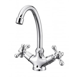 Melangeur lavabo retro chrome