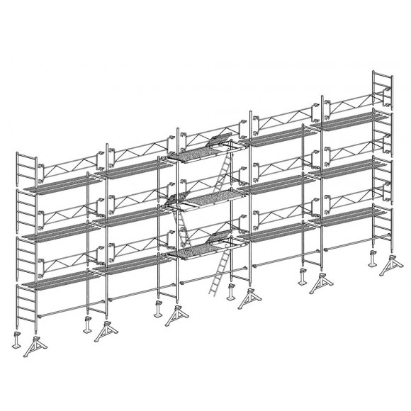 Échafaudage Altrad 49 Maçon 128 M²