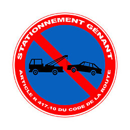 Panneau STATIONNEMENT GENANT  diamètre 300 mm VISO