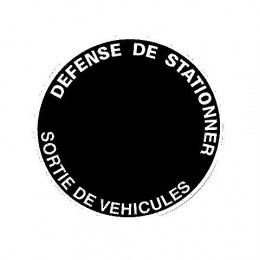 Panneau PVC: DEFENSE DE STATIONNER / SORTIE DE VEHICULES