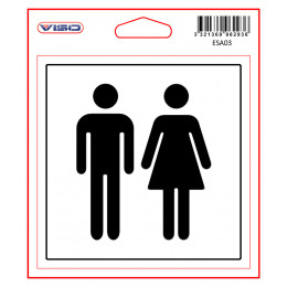 Sticker TOILETTE H/F 115x115 mm VISO