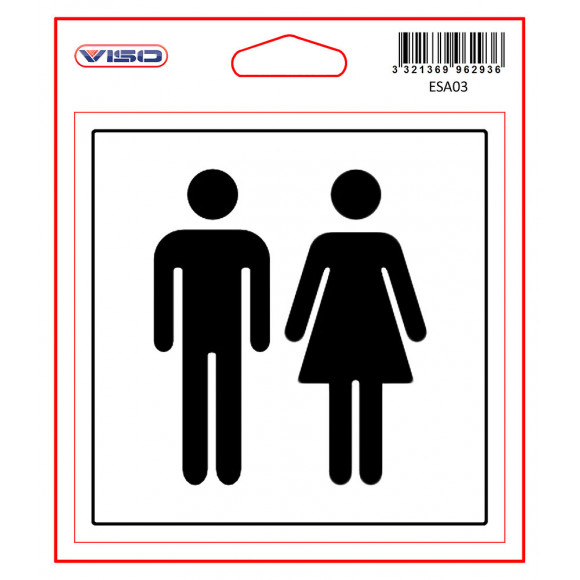 Sticker TOILETTE H/F 115x115 mm VISO