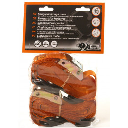 Lot de 2 sangles 25mm à boucle. 2 crochets S.3m  XLPTOOLS