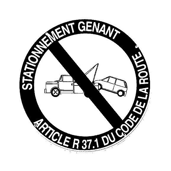 Panneau STATIONNEMENT GENANT  diamètre 300 mm VISO