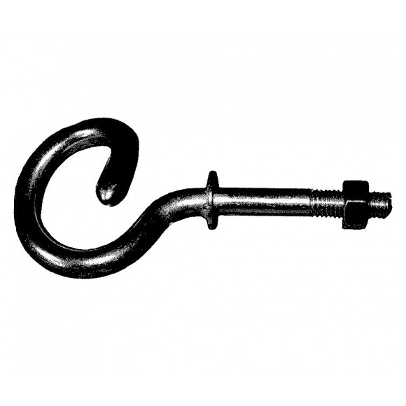 Crochet de gymnase acier zingué D. 12mm.