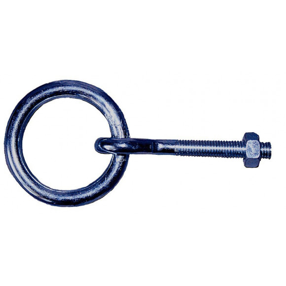 Anneau d'écurie à écrou L. 100mm D. fil 10mm