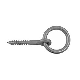 Anneau d'écurie à vis à bois acier zingué