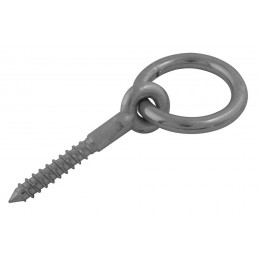 Anneau d'écurie à vis à bois acier zingué