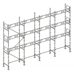 Echafaudage Façadier 104 M² Gardes Corps Ag104