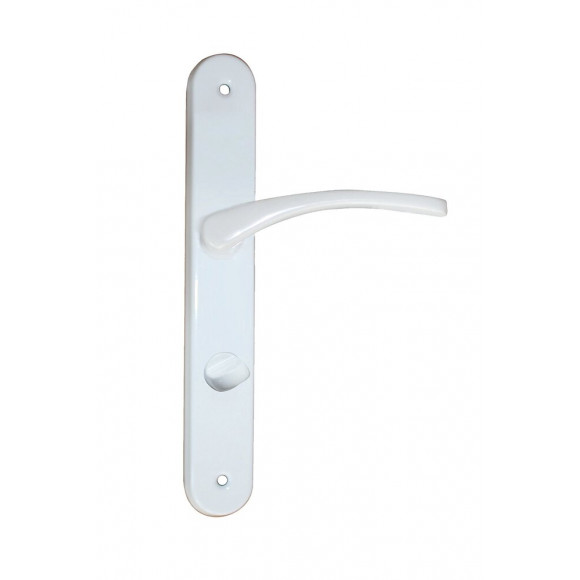 Ensemble poignées de porte en alu champagne serrure avec trou cylindre