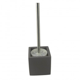 Pot avec balai en MDF coloris gris