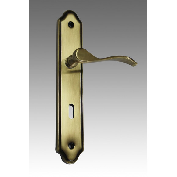 Ensemble poignées de porte Dorine serrure avec trou de serrure