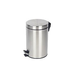 Poubelle salle de bains chromé 3L