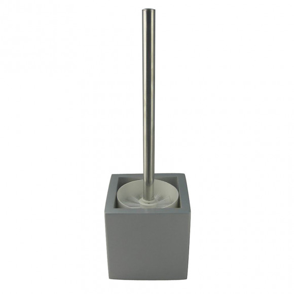 Pot avec balai en MDF coloris Silver