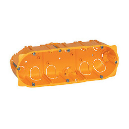 Boîte à encastrer Batibox plaque de plâtre - 3 postes profondeur 40mm