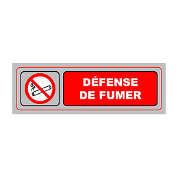 Panneau DEFENSE DE FUMER 170X50 mm VISO