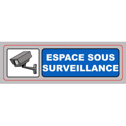 Panneau ESPACE SOUS SURVEILLANCE 170X50 mm VISO