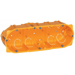 Boîte à encastrer Batibox plaque de plâtre - 3 postes profondeur 40mm