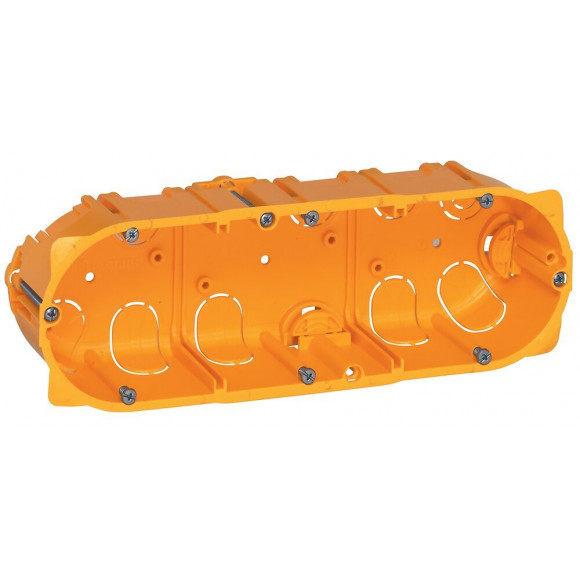 Boîte à encastrer Batibox plaque de plâtre - 3 postes profondeur 40mm