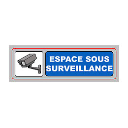 Panneau ESPACE SOUS SURVEILLANCE 170X50 mm VISO