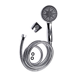 Kit douchette support 3 jets chrome