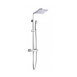 Colonne de douche carrée thermostatique 1 jet chrome