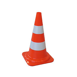 Cône de balisage PVC Hauteur 50cm