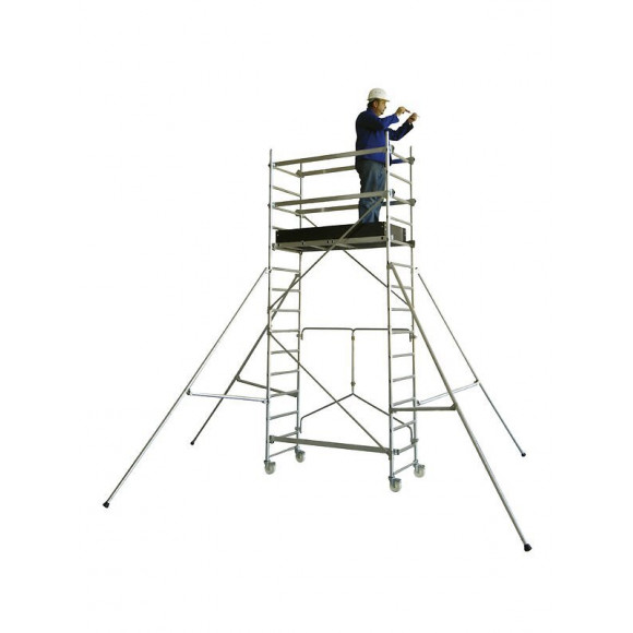 Echafaudage Roulant T-one 155 Pliant 0m70 Plancher (2m70 Travail)